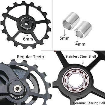 Amazon.co.jp: 自転車セラミックプーリー、2ピースセラミック